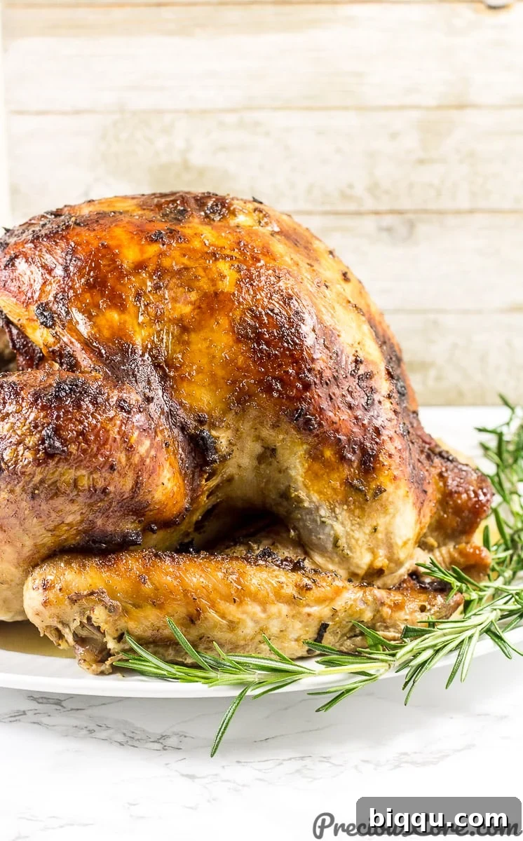 A beautifully golden-brown, juicy roast turkey, sliced and ready to be served as the ultimate holiday centerpiece.