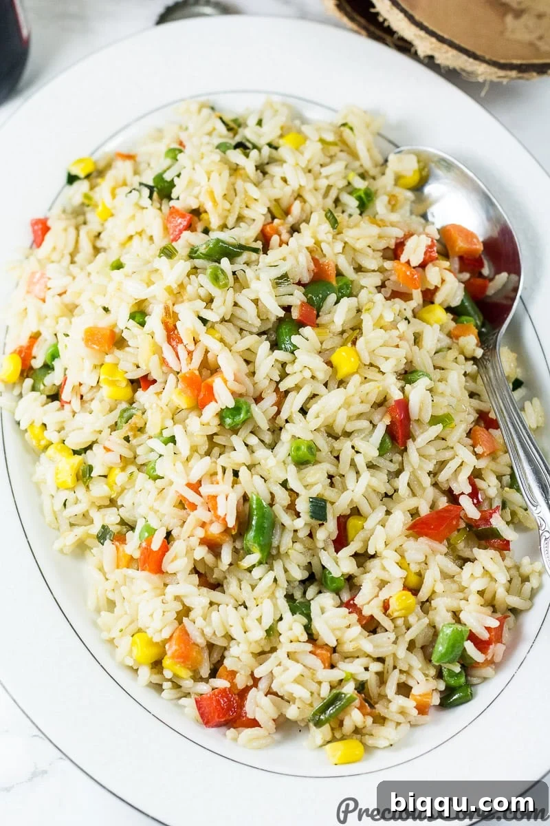 Coconut Fried rice with coconut oil