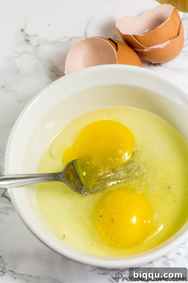 How to make an omelet with cheese - Step 1
