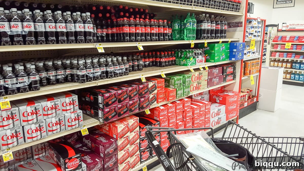 Beverage aisle at Cub Foods Minnesota featuring Coca-Cola products