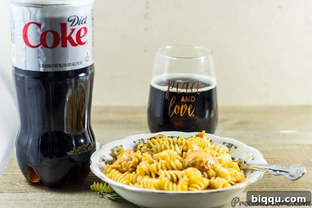 Finished One Pot Pasta and Chicken dinner recipe, ready to serve