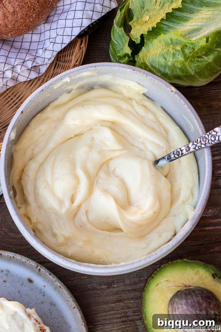 Homemade Mayonnaise in a bowl