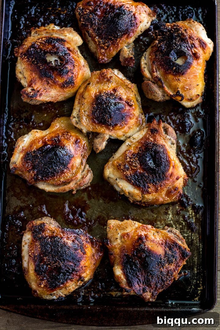 Mayonnaise Chicken on baking sheet