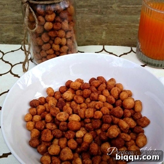 Bowl of crunchy African peanut burgers, groundnuts coated in flour