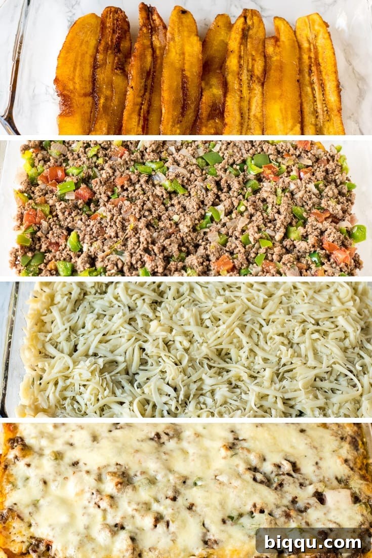 Plantain Lasagna - how to layer the components