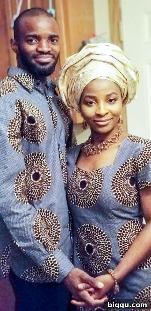 African Traditional Wedding Couple Sharing a Drink