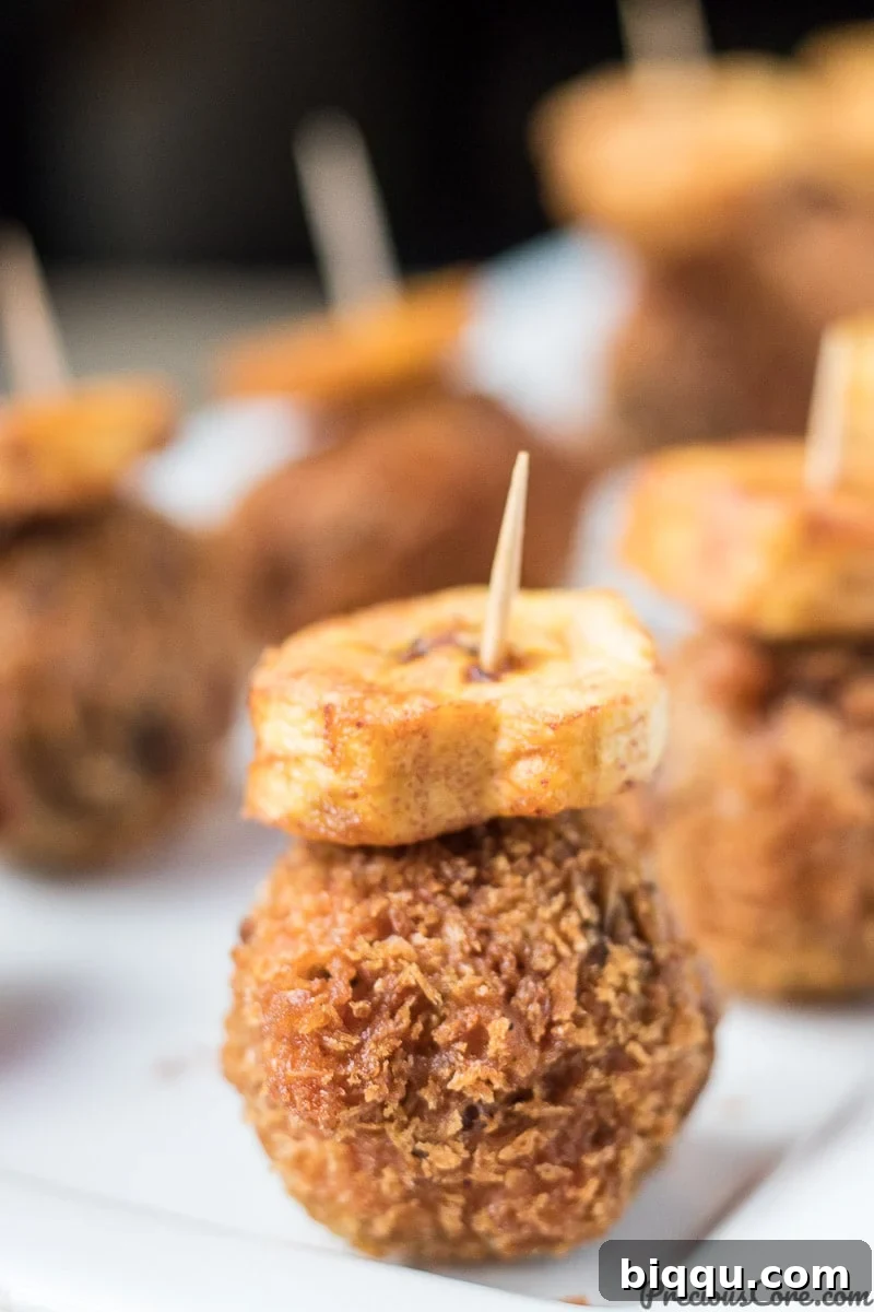 Close-up of West African fish balls ready to be served