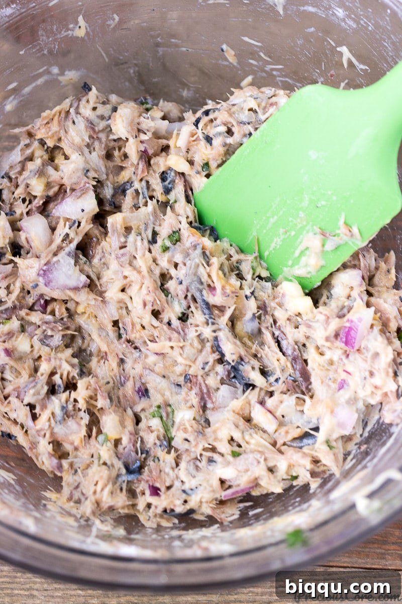 African Fish Balls mixture thoroughly combined in a bowl