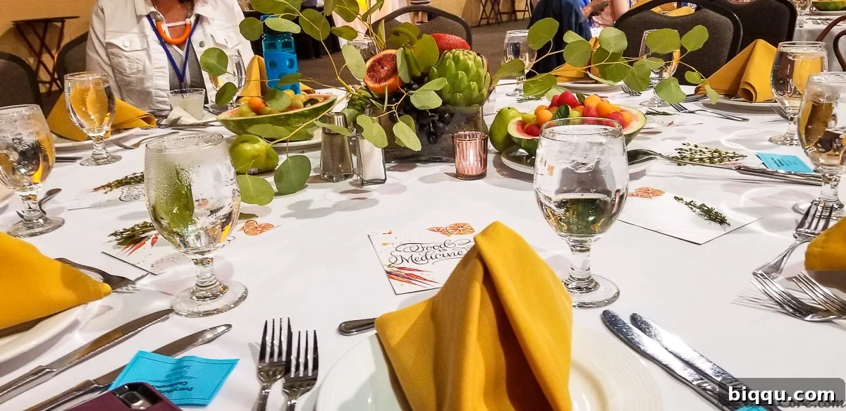 Elegant Dinner Table setup at the conference