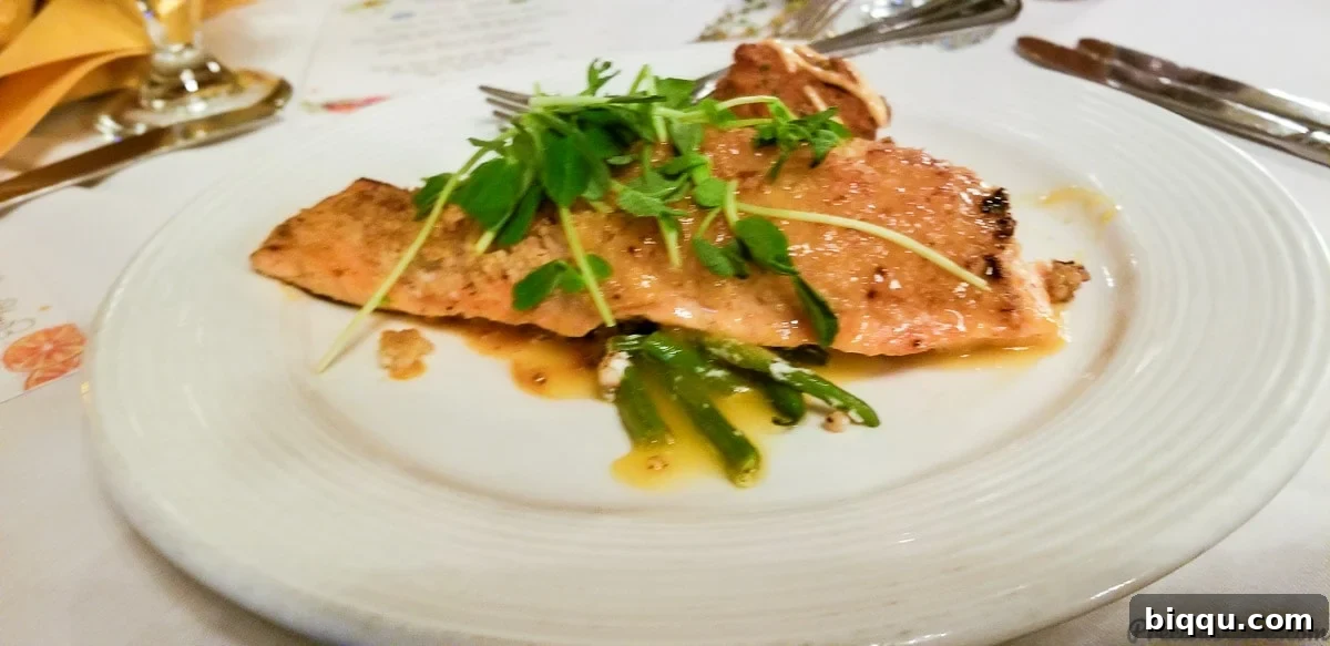 Perfectly cooked Salmon dinner