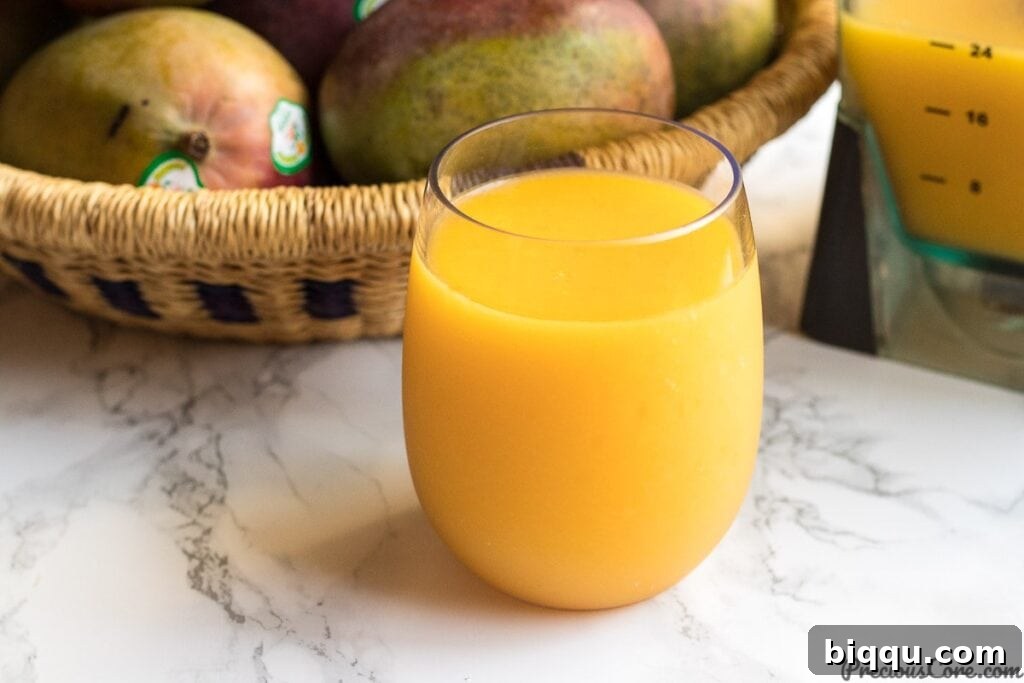 Homemade Mango Juice Recipe without added sugar