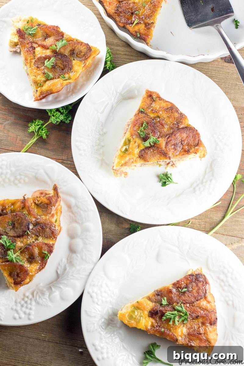Island Frittata 2 Plantain Frittata recipe, a vibrant breakfast dish with eggs and plantains