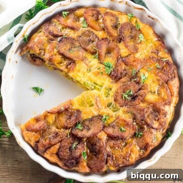 Baked Plantain Frittata, a delicious and easy breakfast or brunch recipe