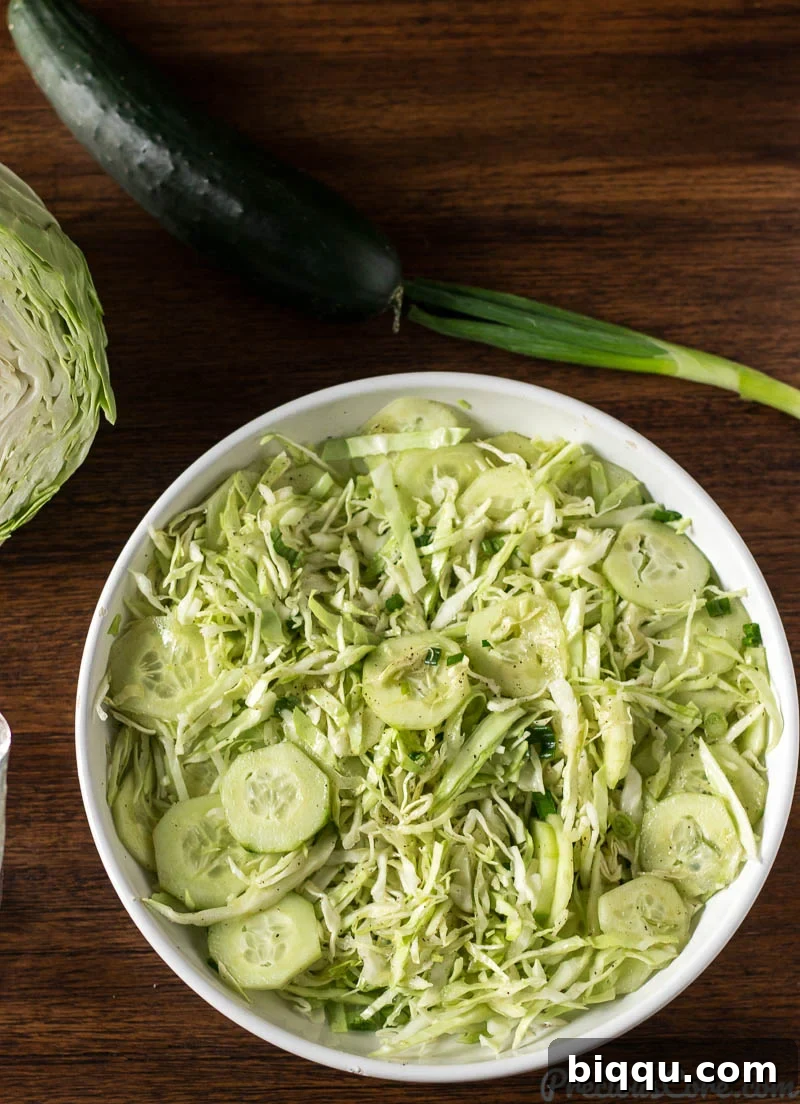Zesty Cabbage Delight 3 Cabbage Salad for Detox. A close-up shot of the fresh ingredients.
