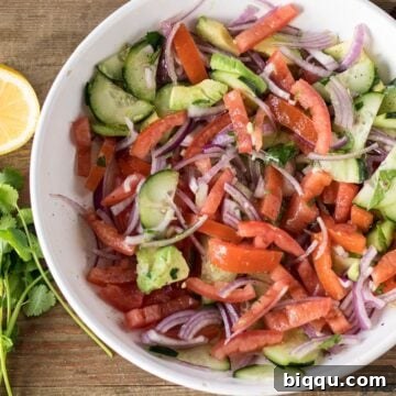 Kachumbari - a vibrant tomato and onion salad