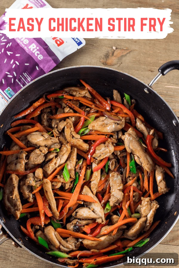 Quick & Flavorful Chicken Stir-Fry 12 Chicken Stir Fry in a pan