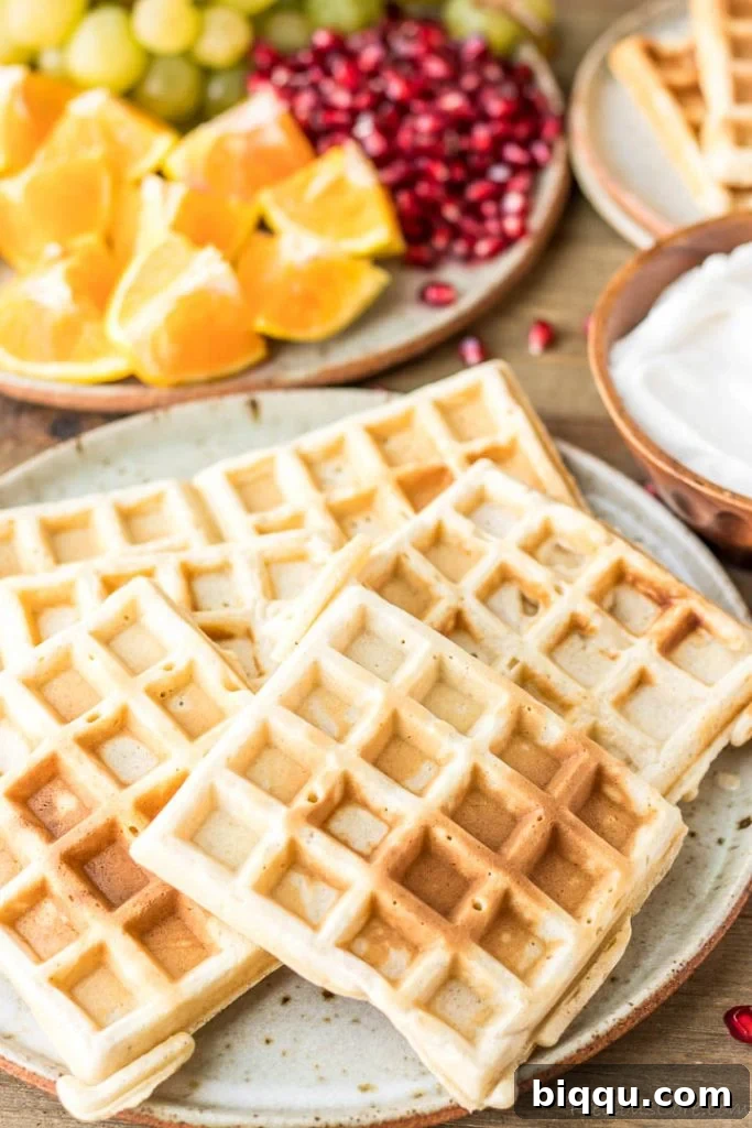 waffles on a plate