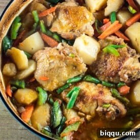 Chicken and Potatoes in pot